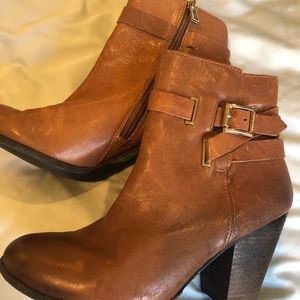 Vince Camuto Brown Leather Booties